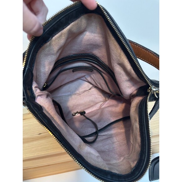 Dooney & Bourke Portofino Pebble Leather Black Hobo Large Shoulder Bag Sac. - Picture 11 of 11